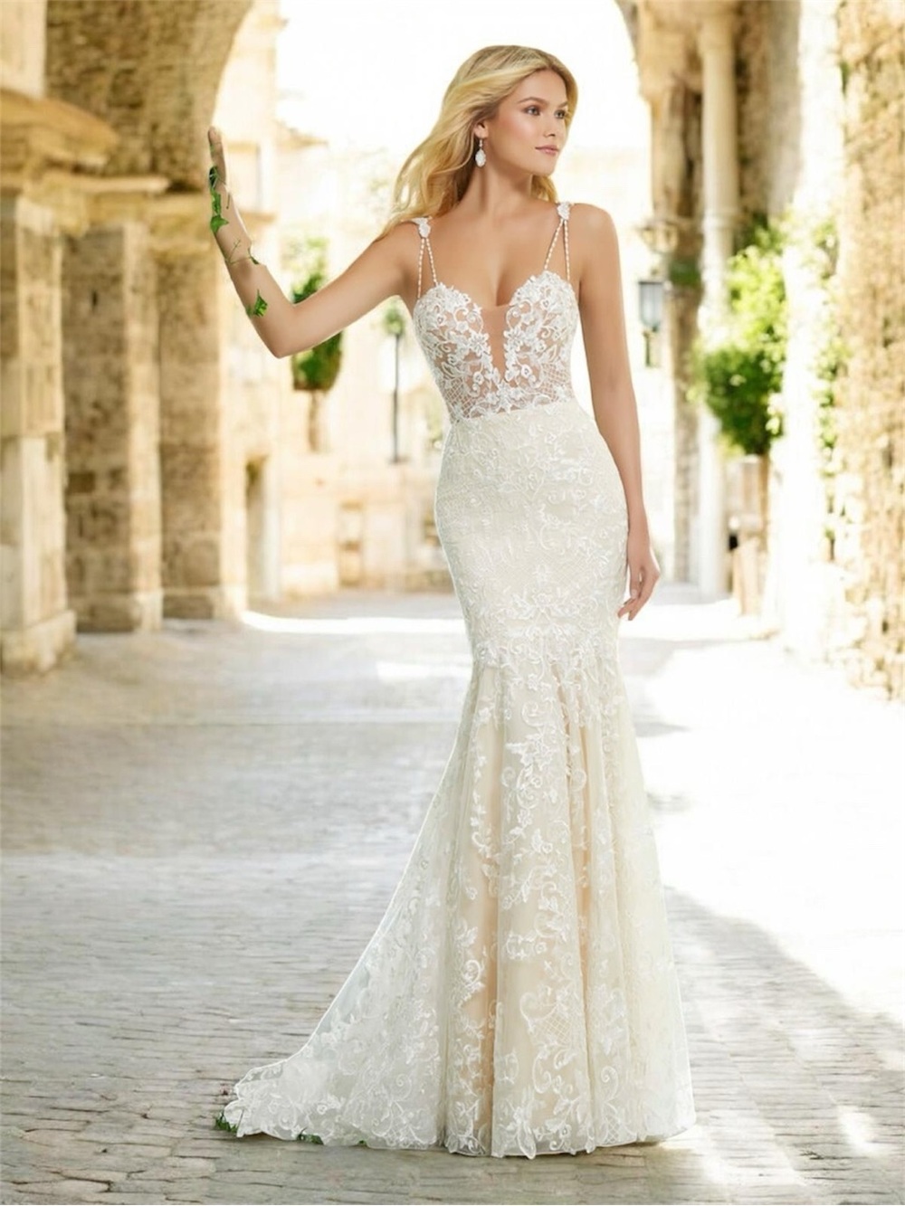 Elegant Lace Cream Dress